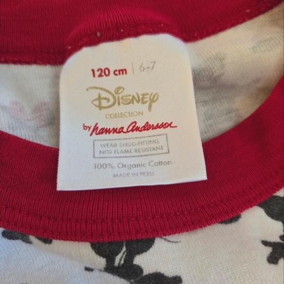 Hanna Andersson Disney Minnie Mouse 2-piece long sleeved top pants pajama set - Picture 6 of 7